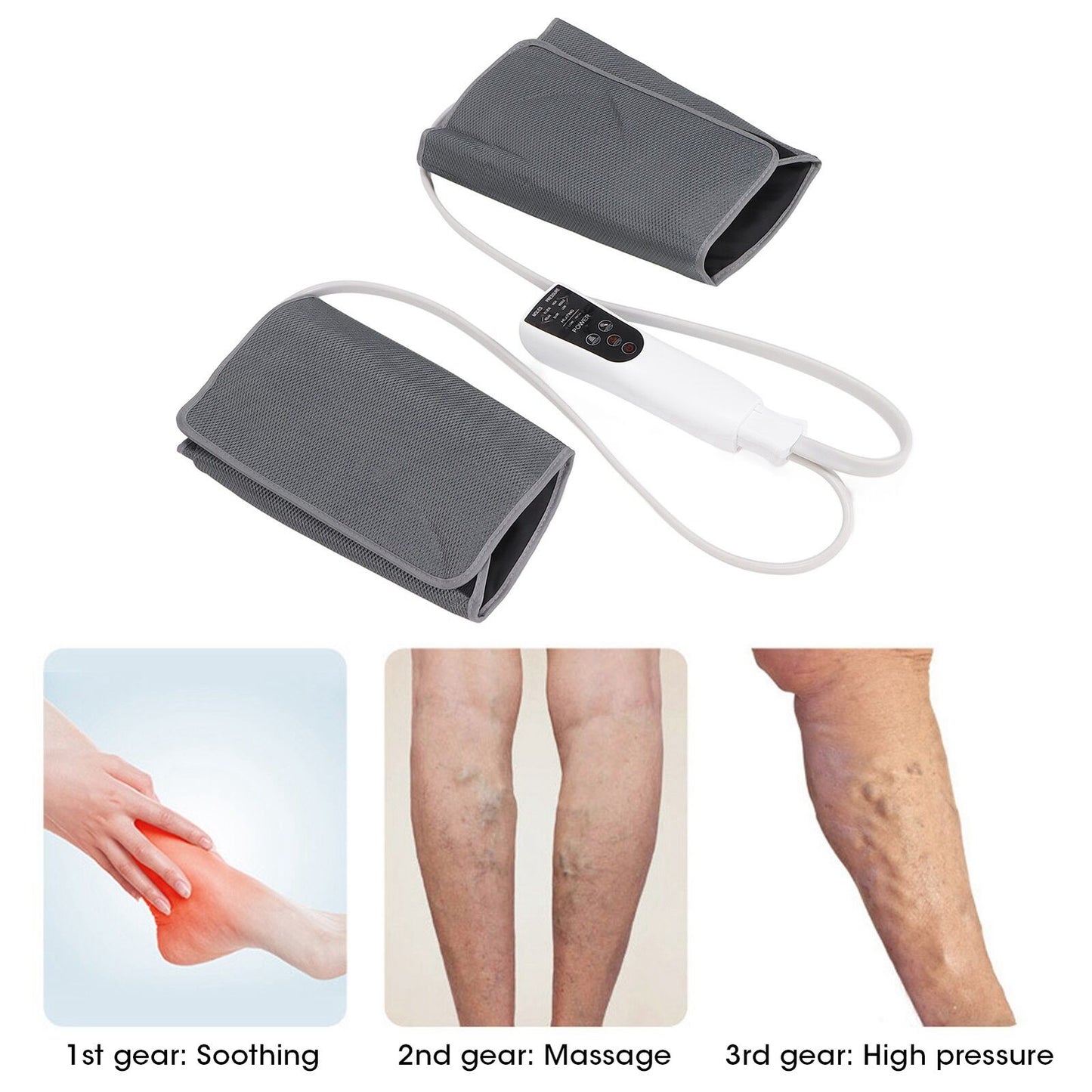 new Massager 3 Strength Air Compression Knee TLower Massage Machine (EU Plug ) HGF koeek - KOEEK