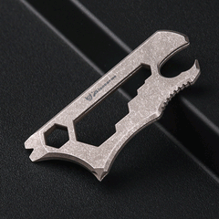EDC TC4 Titanium Alloy Multi Tools Bottle Opener Crowbar Keychain Outdoor Tools 07FC0E-D4 - KOEEK