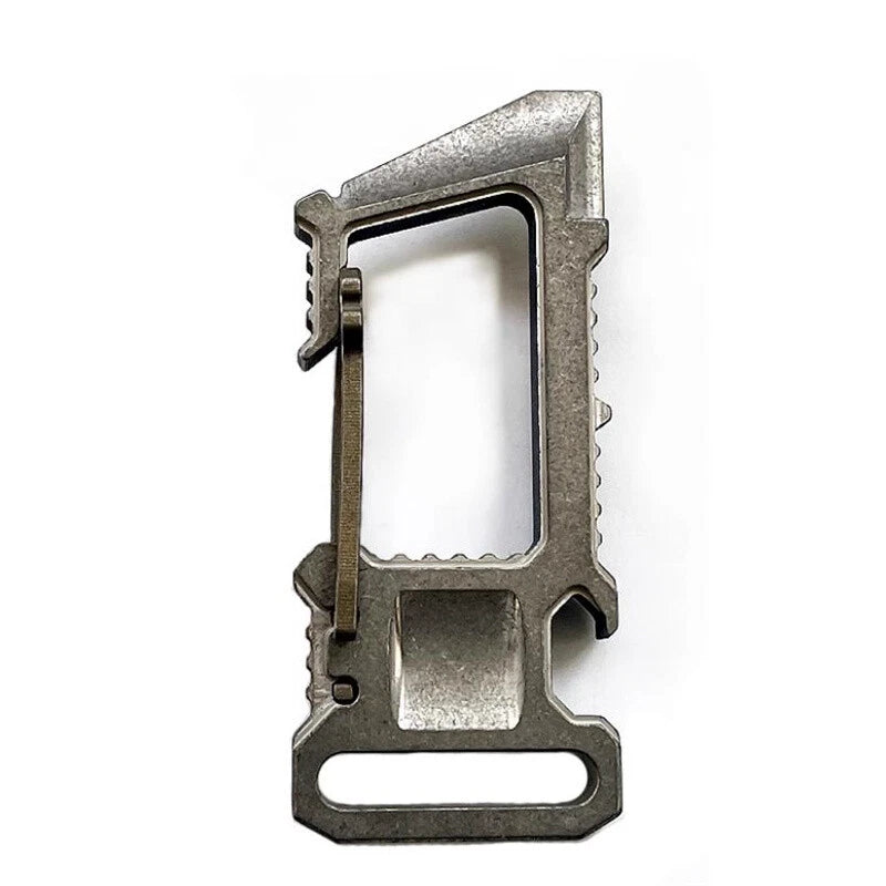 Outdoor EDC Camping Multi Tool TC4 Titanium Alloy Keychain Carabiner Crowbar Toy 07FC0E-D4 - KOEEK