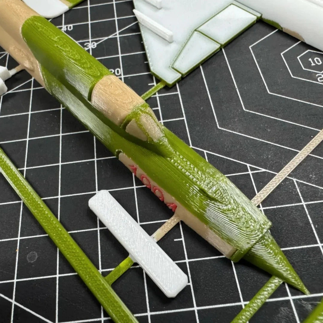 MiG-21 3D Printed Aircraft Model with Stand Hungarian Air Force Camo Desktop Dec 07FC0E-D4 - KOEEK