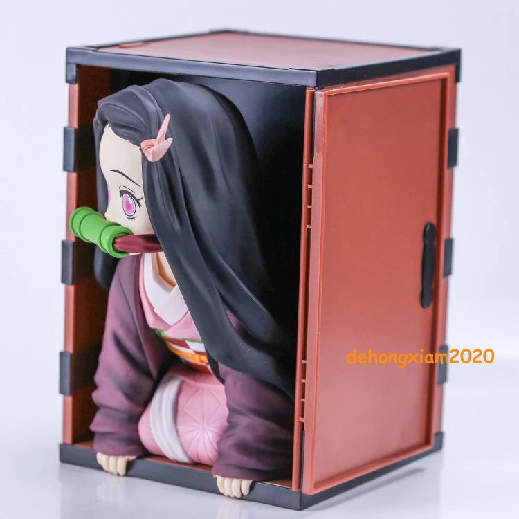 22cm Demon Slayer Kamado Nezuko PVC Figure Popcorn Bucket Decoration Model Toy 07FC0E-D4 - KOEEK