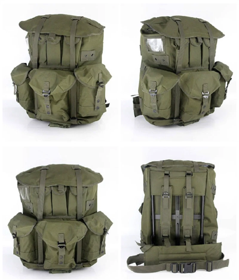 US ALICE Field Pack w/ Shoulder Straps Backpack Rucksack Medium LC1 OD Green 07FC0E-D4 - KOEEK