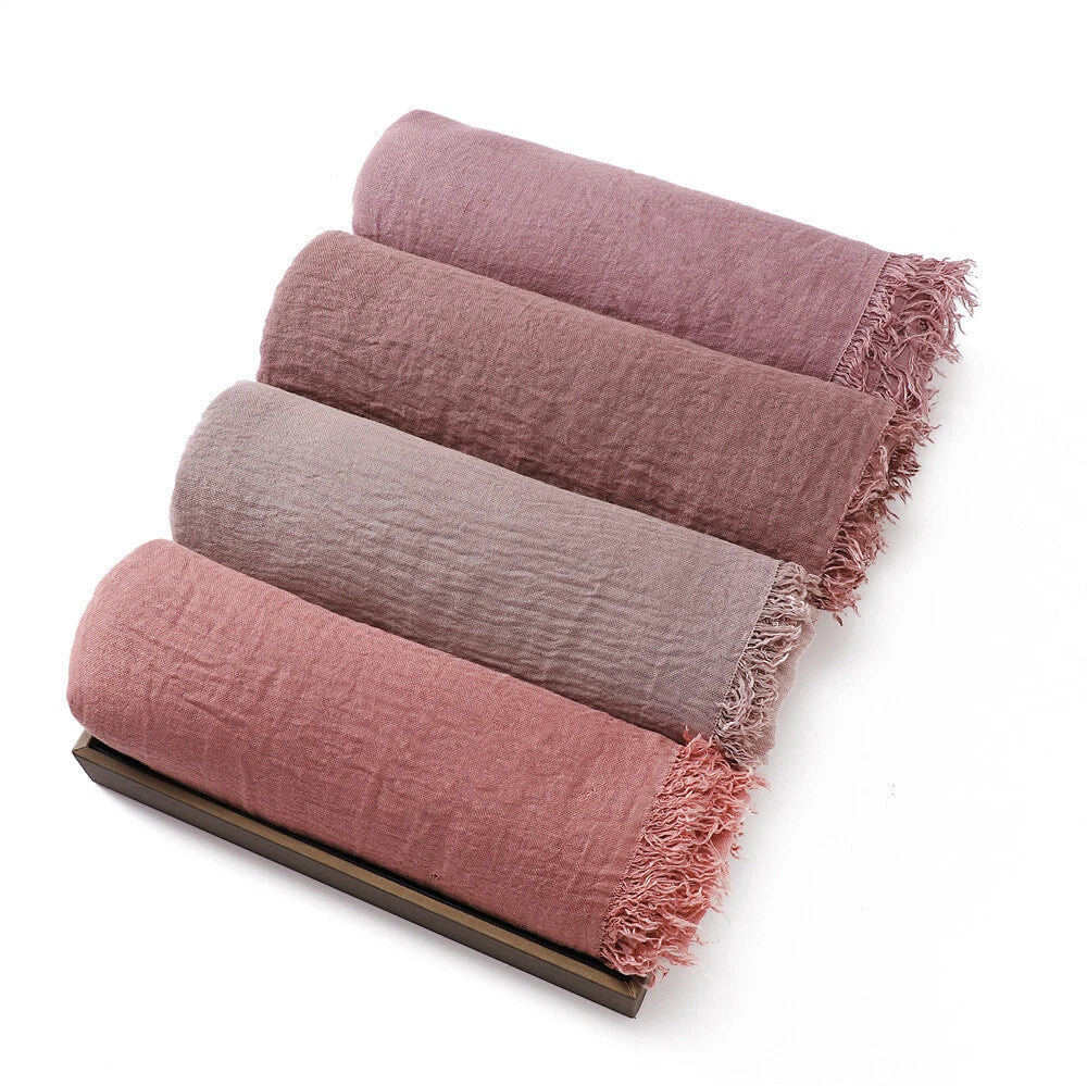Women's Hijabs Scarf Solid Cotton Blend Breathable Muslim Scarf Shawls and Wraps 07FC0E-D4 - KOEEK