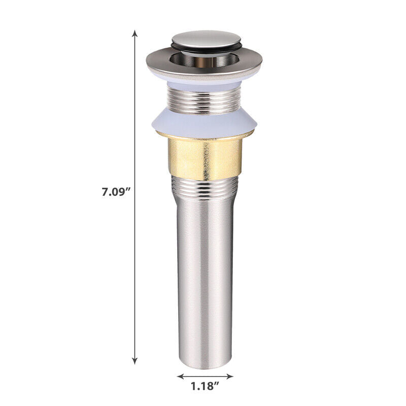 ny Baderomsvask Pop Up Avløp Børstet nikkel Kar Basin Stopper Overflow