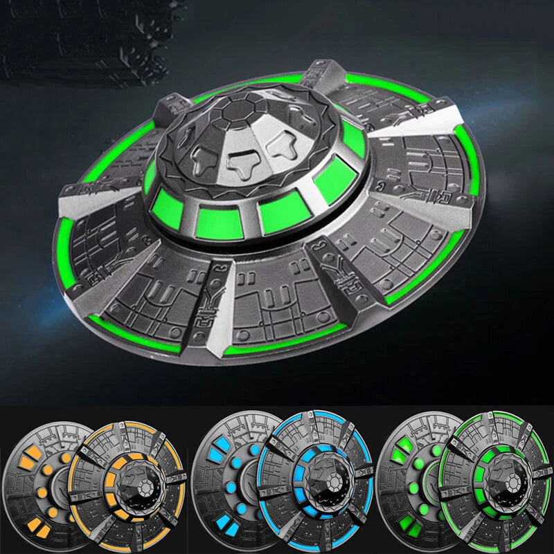 Alien UFO Fidget Spinner EDC Toy Adult Metal Fidget Toy ADHD Hand Spinner Toy 07FC0E-D4 - KOEEK
