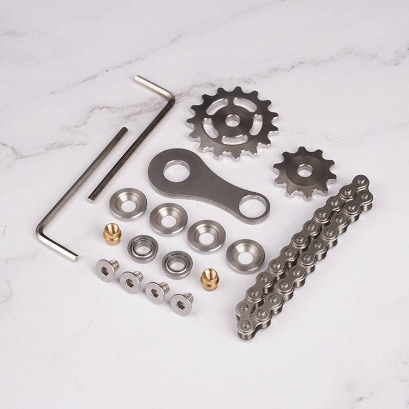 Fingertip Gyro Chain Flywheel Sprocket EDC Stainless Steel Toy Gear Spinner Gift 07FC0E-D4 - KOEEK