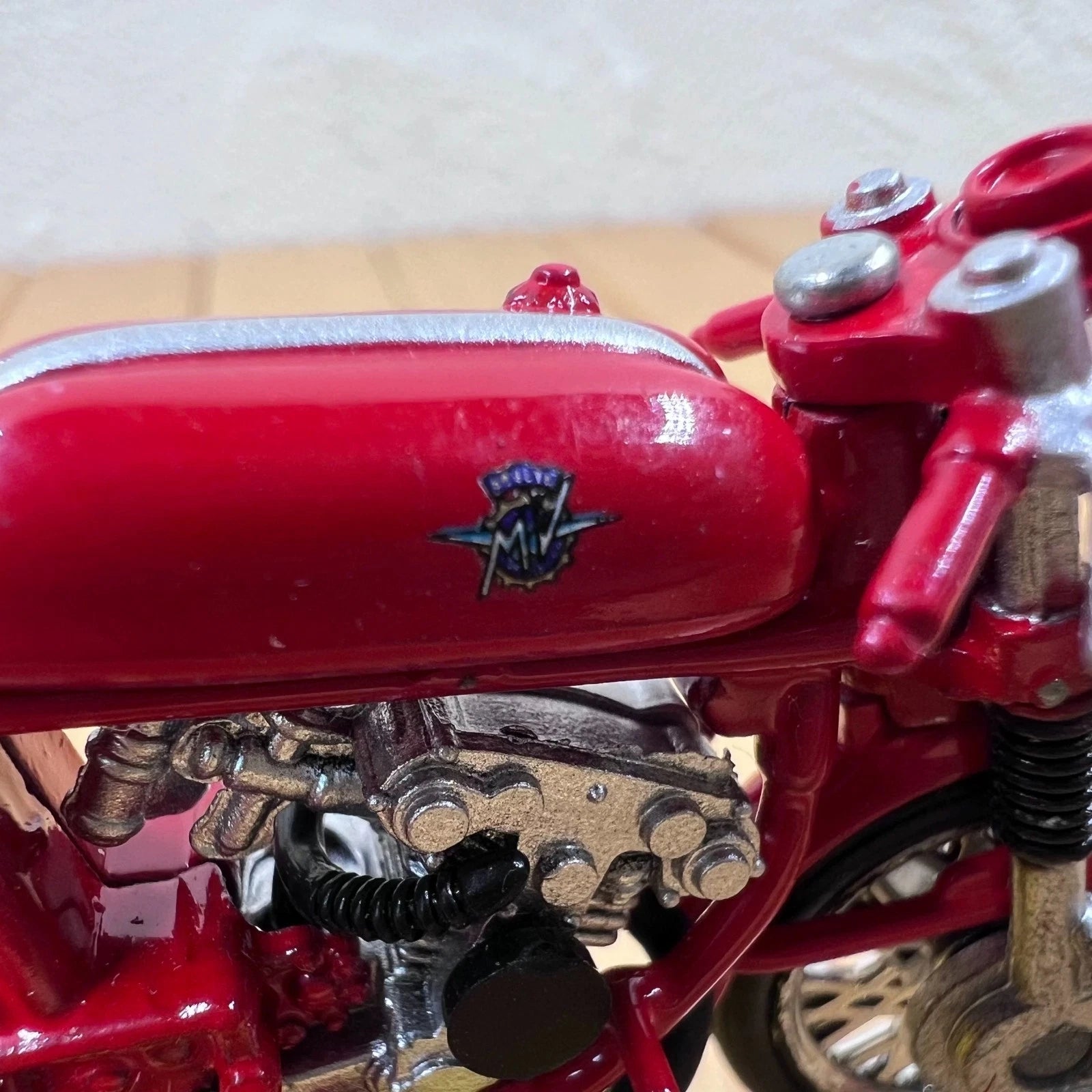 1/32 MV Agusta Classic Red Diecast Model Vintage Racing Motorcycle Display 07FC0E-D4 - KOEEK