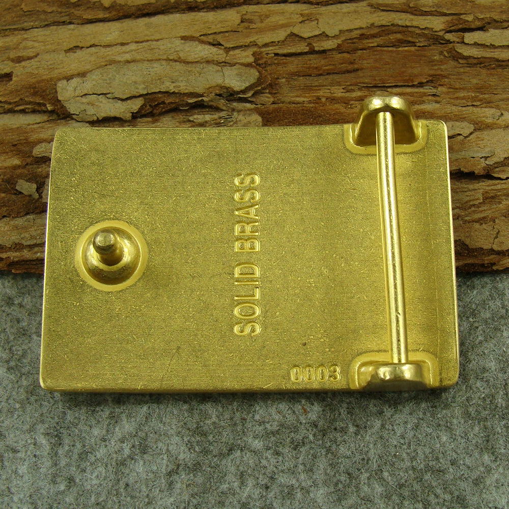 Solid Brass Heavy Duty Belt Pin Buckle Men's Belt Buckles For 1.5" / 38mm Belt 07FC0E-D4 - KOEEK