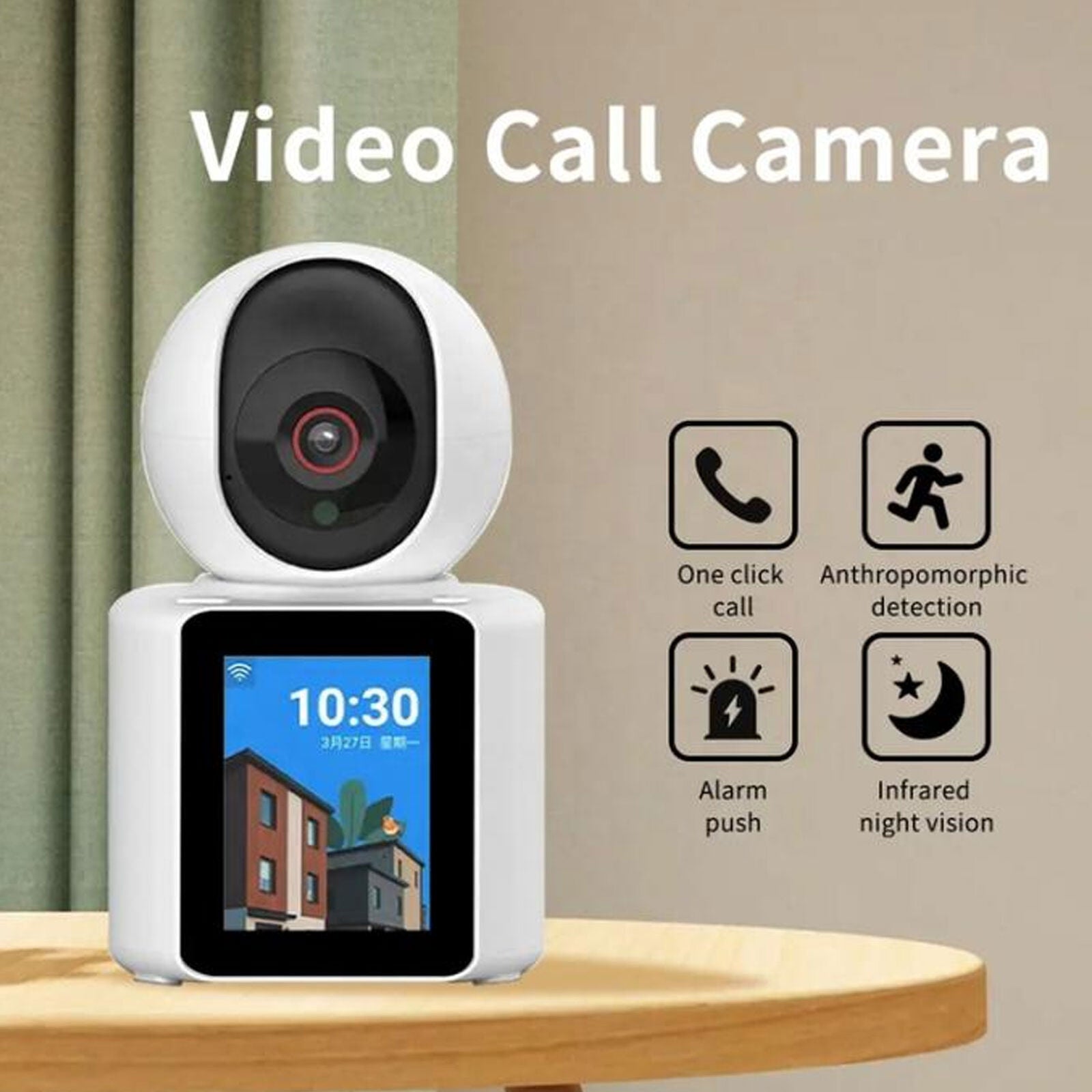 new Video Calling Camera 2.8in Screen HD 1080P 2.4G WiFi Motion Detection 360°Rotati koeek - KOEEK