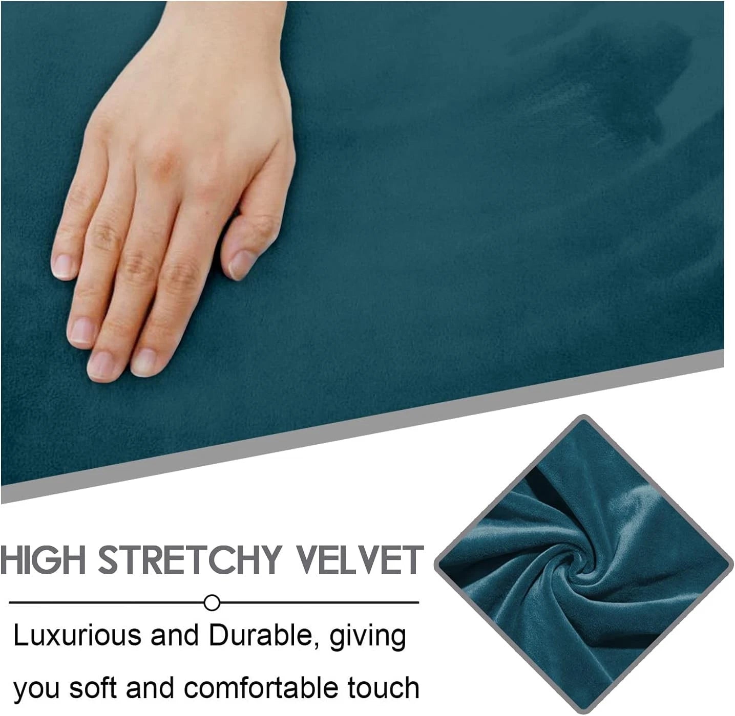 Velvet 8-piece recliner sofa cover set, suitable for 3-seater recliner sofas 07FC0E-D4 - KOEEK