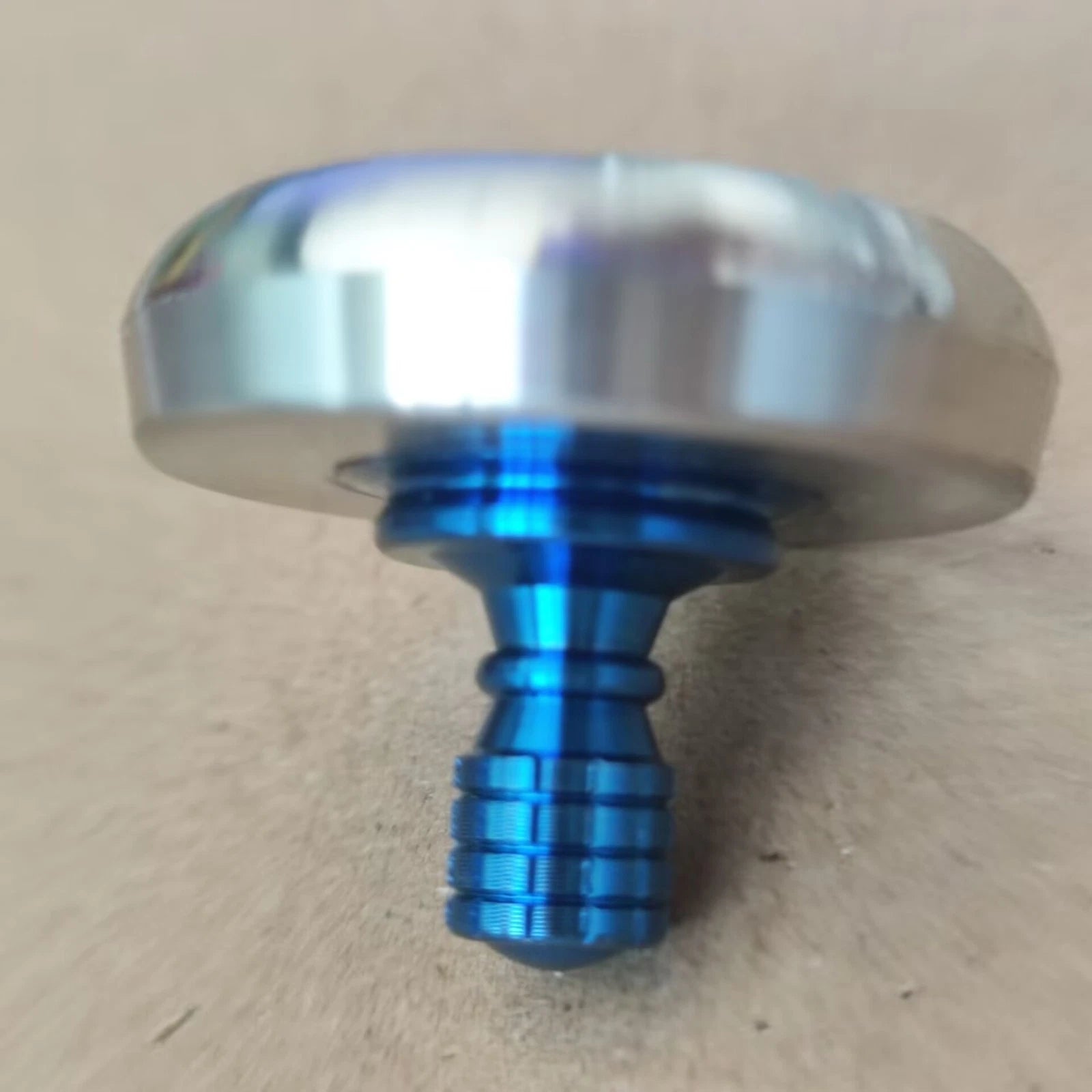Titanium Stainless Steel Spinning Top Finger Spinner Ceramic Bead Fidget EDC Toy 07FC0E-D4 - KOEEK