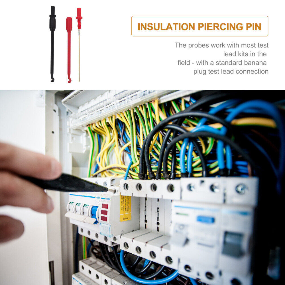 nytt piercingsett Multimeter testledninger isolasjon Nålprober Stick Pin