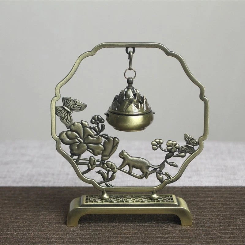 13.5*9.5CM Retro Hanging Incense Burner Home Indoor Decor Aromatherapy Censer 07FC0E-D4 - KOEEK