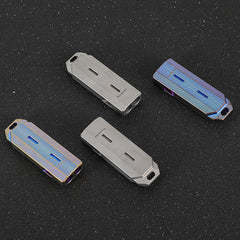 Titanium Emergency Whistle Survival Safety Whistle Double tubes Outdoor EDC Gift 07FC0E-D4 - KOEEK