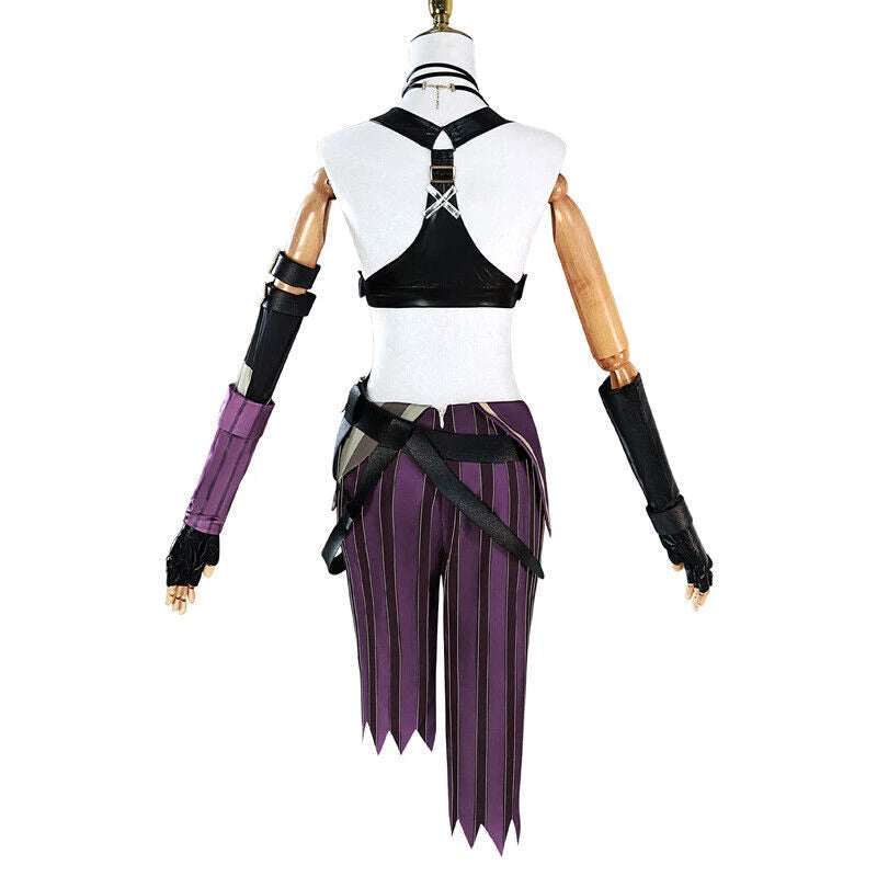 League of Legends Battle of the Twin Cities Jinx Cosplay Costume Uniform Suit 07FC0E-D4 - KOEEK
