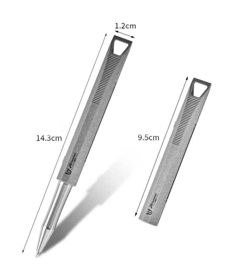 EDC Personalized Design Special-shaped Titanium Alloy Sliding Metal Ball Pen 07FC0E-D4 - KOEEK