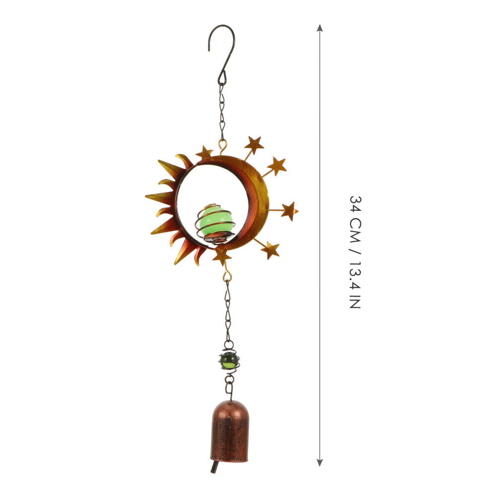 new Wrought Iron Wind Chime 34x12cm Chimes Outdoor Hanging Bell Pendant koeek - KOEEK