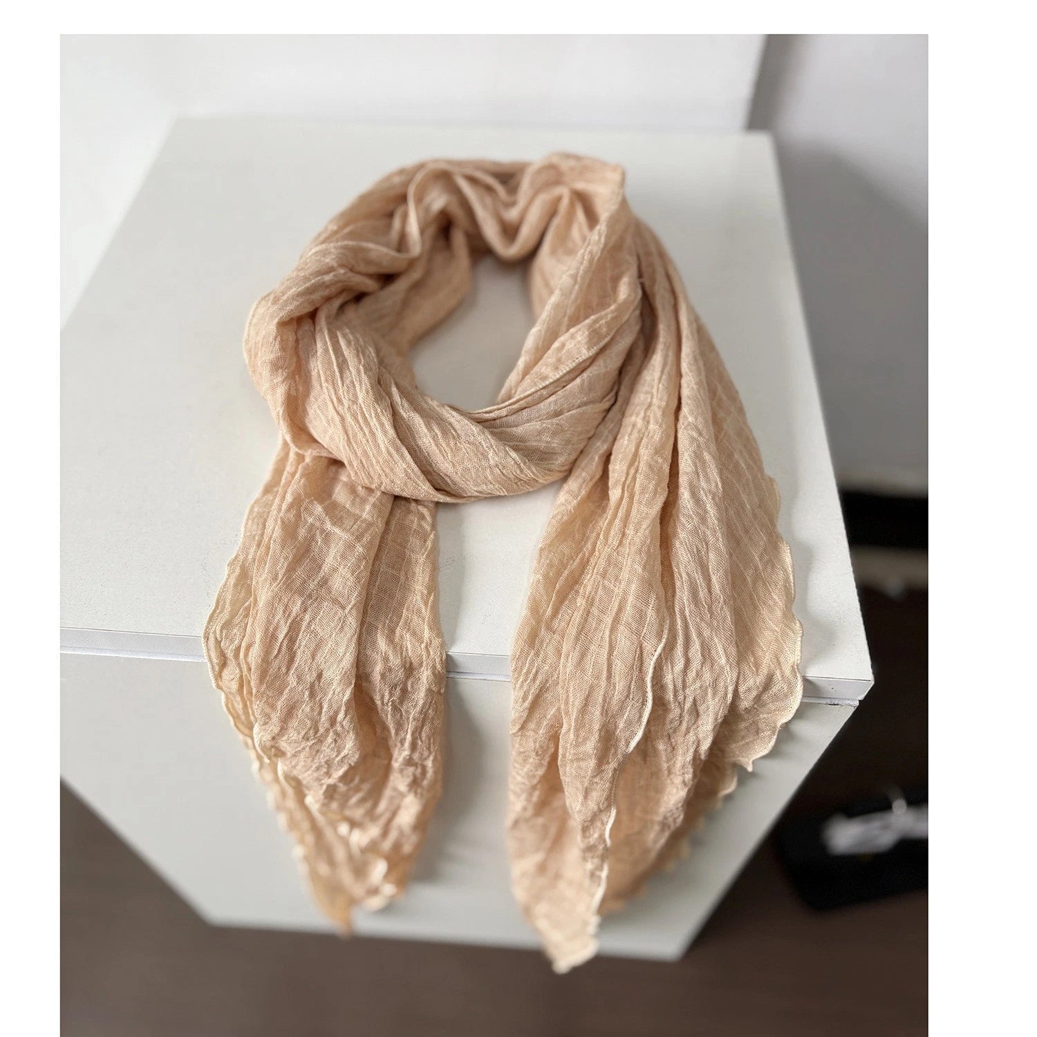 Unisex Plain Color Neutral Plain Color Preppy Thin Scarf  Soft Shawl Bandana 07FC0E-D4 - KOEEK