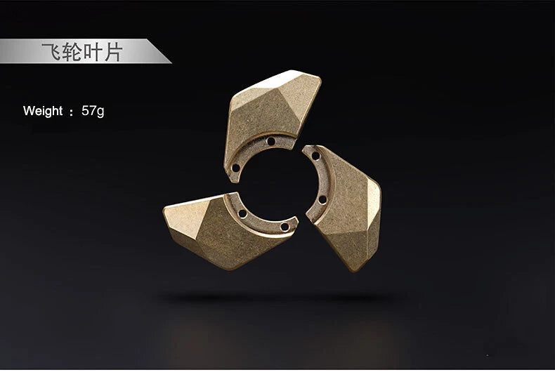 FEGVE Diy Fidget Hand Spinner Triangle Matte Brass/Copper Finger Toy EDC 07FC0E-D4 - KOEEK