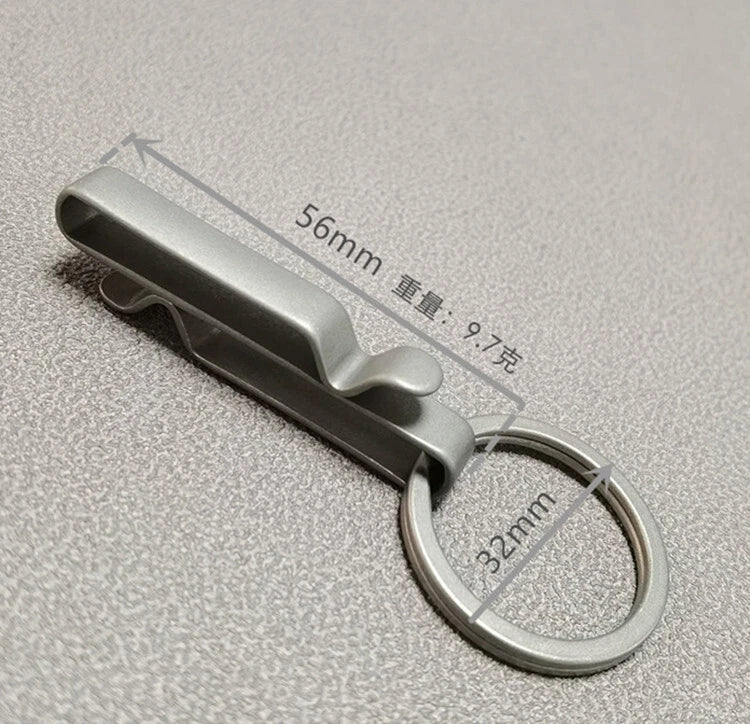 Titanium Alloy Quick Buckle Detach Belt Waist Hanging Keychain Key EDC Tools 07FC0E-D4 - KOEEK