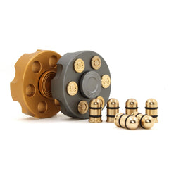 Revolver Finger Spinner Hand Fidget Pocket EDC Toy Spinning Top  Brass Bullet 07FC0E-D4 - KOEEK