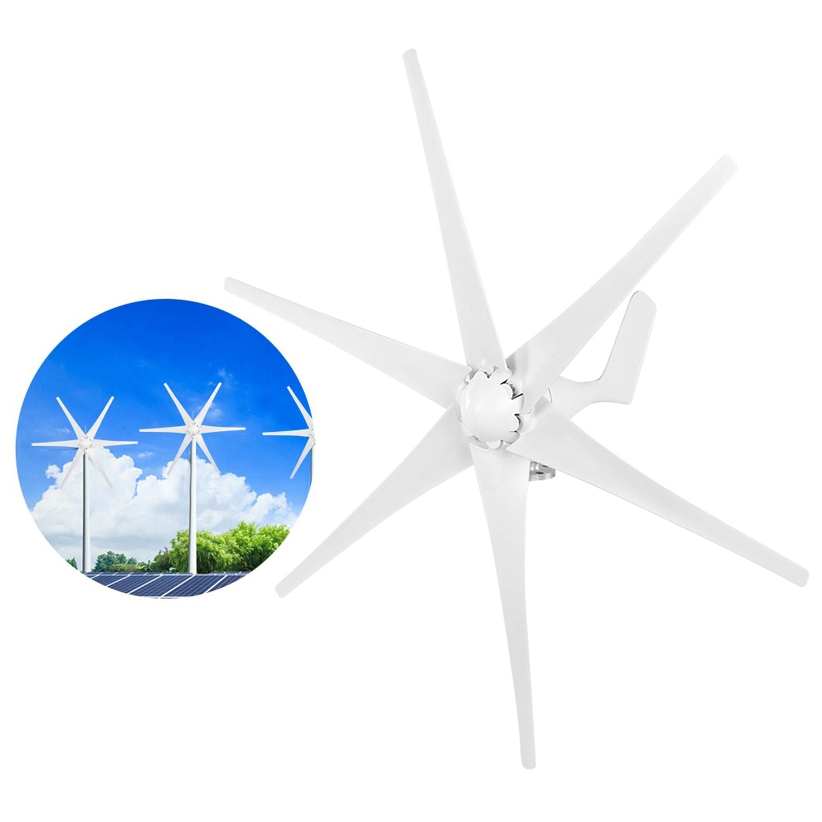 new 800W 24V Wind Turbines Small Windmill Generator 6 Blades Auto Adjustable Speed koeek - KOEEK