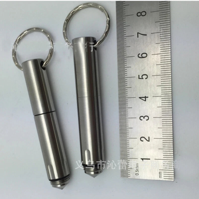 EDC Mini Stainless Steel Outdoors Pen Tungsten Steel Head Portable Write Pen 07FC0E-D4 - KOEEK