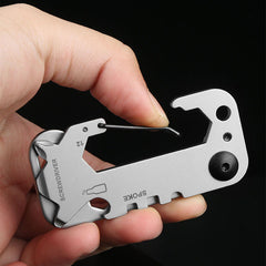 9 in 1 Multifunction Tool Outdoor EDC Camping Hiking Bicycle Carabiner Key Chain 07FC0E-D4 - KOEEK