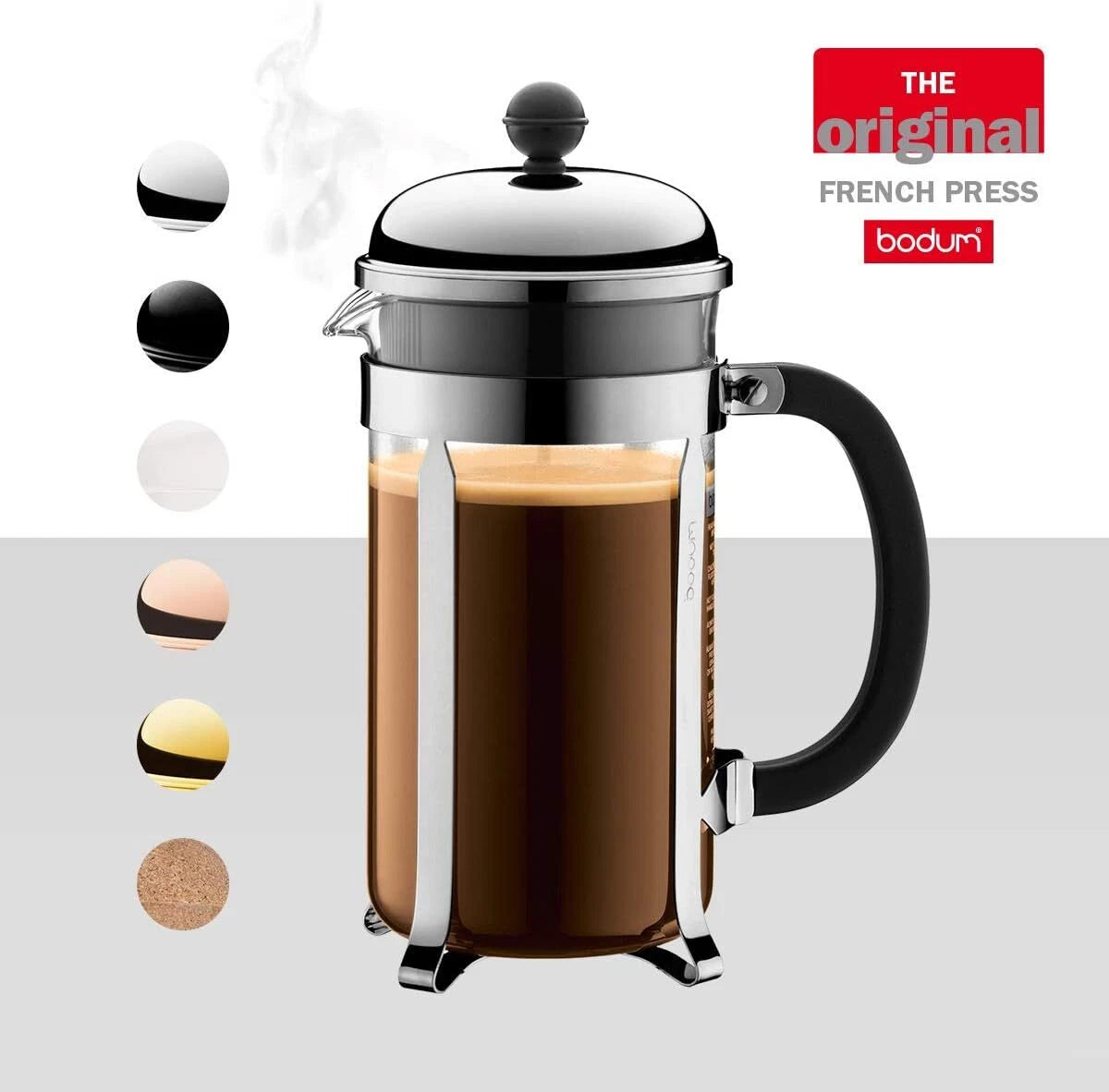 51 oz French Press Coffee Pot, High Temperature Borosilicate Glass 07FC0E-D4 - KOEEK