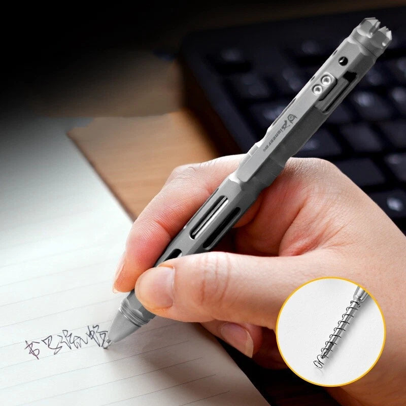 Titanium Ballpoint Pen Bolt Action Signing Writing Pen Business Office EDC Gift 07FC0E-D4 - KOEEK