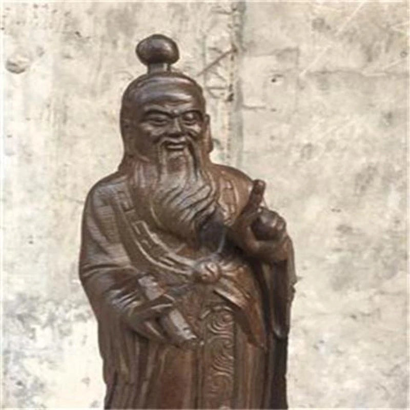 20cm Vietnamese Agarwood Carved Taishang Laojun Figurine Wooden Sculpture Decor 07FC0E-D4 - KOEEK