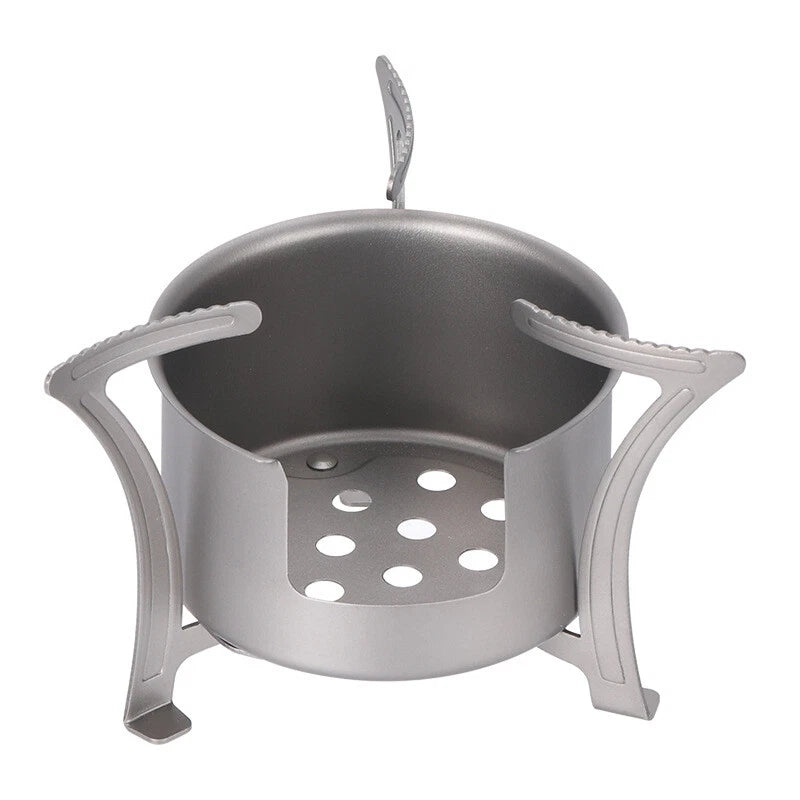 Titanium Camping Stove Alcohol Stove Ultralight Mini Outdoor Folding Stove 07FC0E-D4 - KOEEK