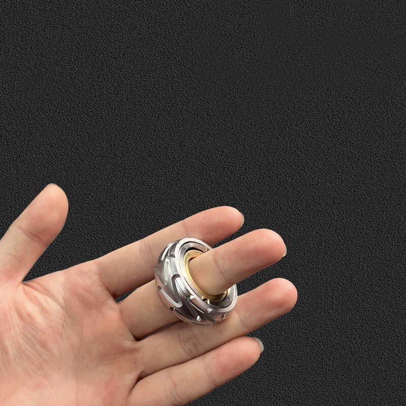 EDC Sliders Fidget Spinner Rings Toys Stress Relief Magnetic Metal Rough Ratchet 07FC0E-D4 - KOEEK