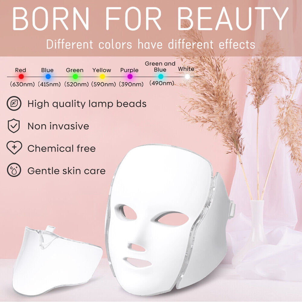 ny Red Light Therapy Face LED Face Mask Lys Therapy Mask for Facial Skin Care US