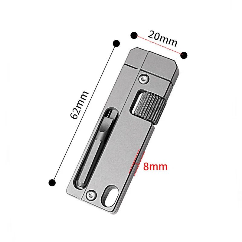 EDC Titanium Alloy Multi Tools Adjustable Wrench Pocket with Bit Holder Keychain 07FC0E-D4 - KOEEK