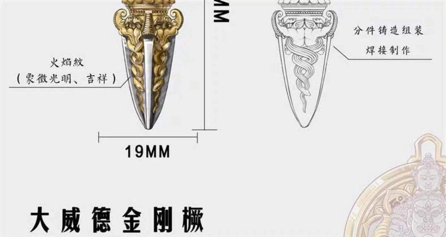 Vajra Necklace Men’s Silver Plated Vintage Pendant Protector Amulet Pendant 07FC0E-D4 - KOEEK