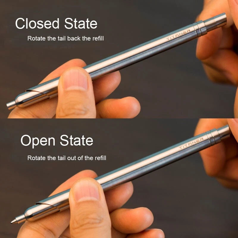 EDC Titanium Alloy Rotate Creative Ball Pen Office Signature Pen Outdoor Pocket 07FC0E-D4 - KOEEK