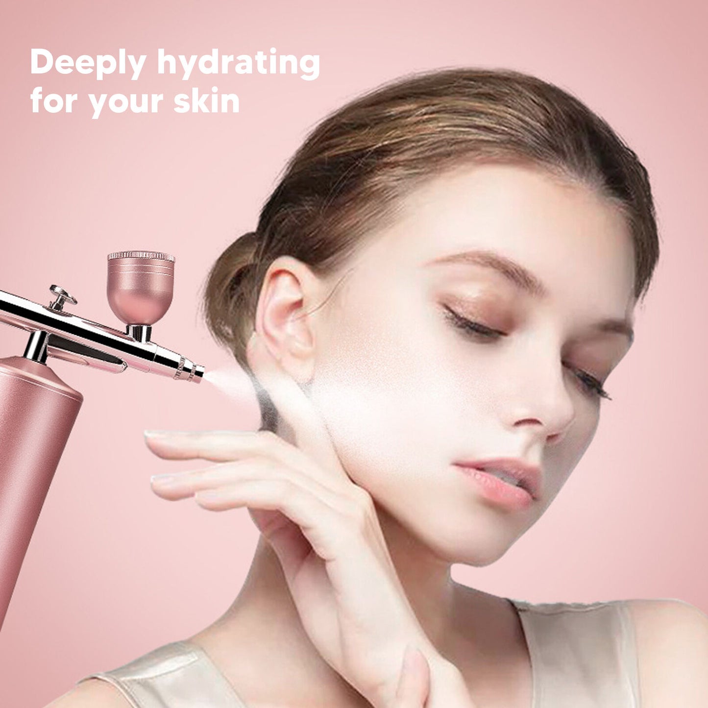 ny Facial Oxygen Injector Deep Moisturizing USB Oppladbar Håndholdt Face Wate ABE