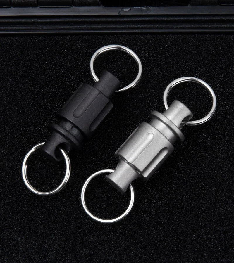 Mini Titanium Alloy Insert Buckle Gimbal Ring Portable Double Keyring Cutter EDC 07FC0E-D4 - KOEEK