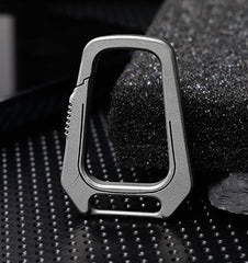 Mini EDC Titanium Alloy Creative Keychain Carabiner Portable Hang Buckle Tool 07FC0E-D4 - KOEEK