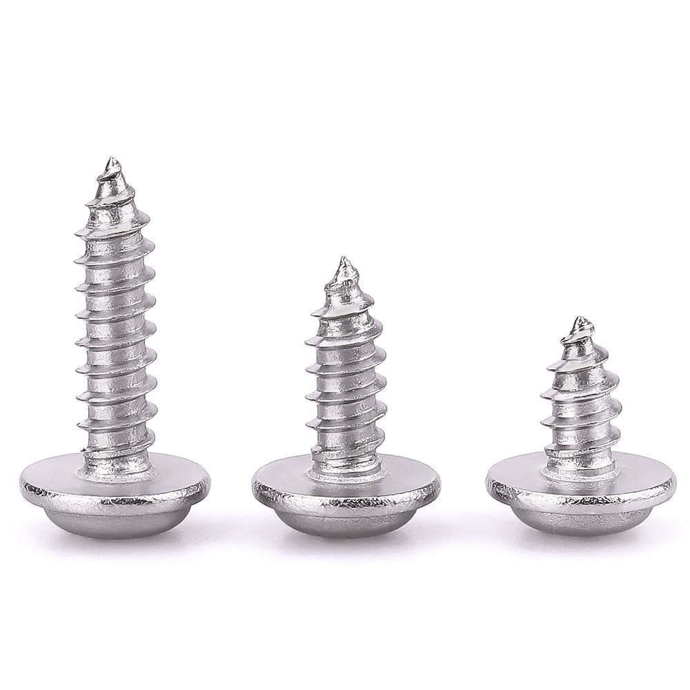 new x Phillips Pan Washer Head Wood Screws Self Tapping, x 07FC0E-D4 - KOEEK