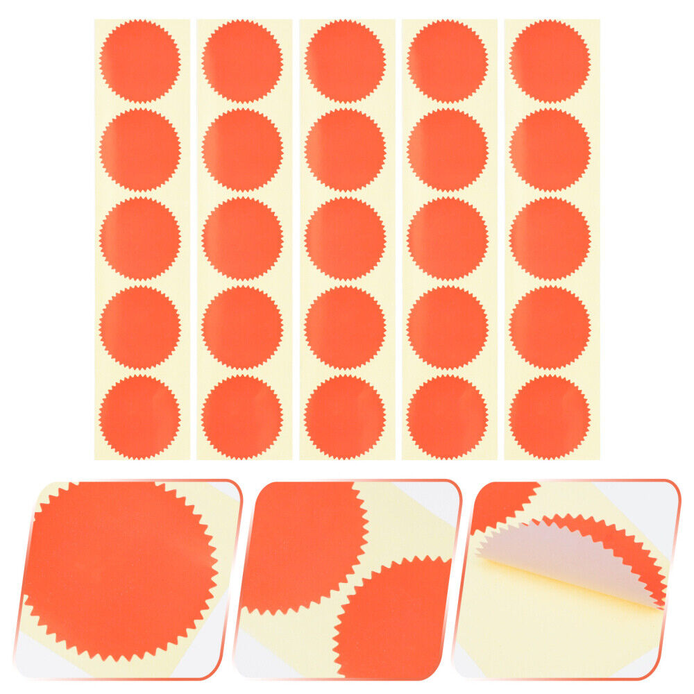 new  100 Pcs Embossed Stamp Foil Certificate Seal Labels Paper Stickers Gold Star koeek - KOEEK