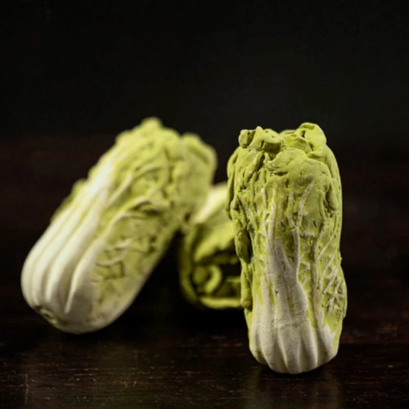 Purple Clay Chinese Cabbage Tea Pet Ornament from Yixing 07FC0E-D4 - KOEEK