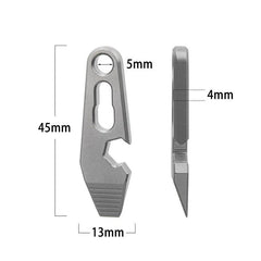 EDC Mini Titanium Alloy Keychain Multi Tool Pocket Pry Bar Crowbar Opener Cutter 07FC0E-D4 - KOEEK