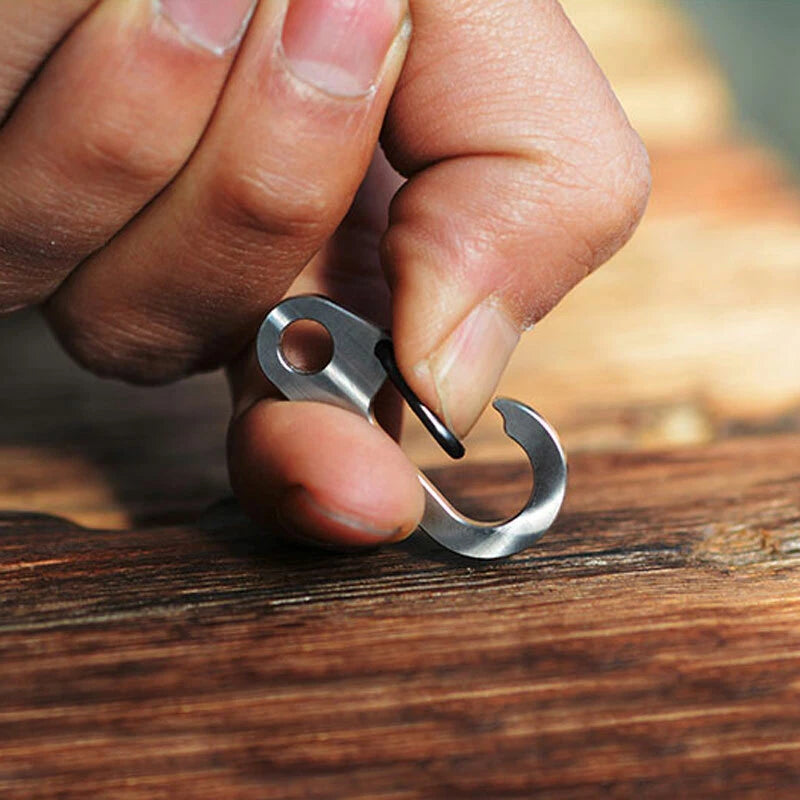 TITANER CNC Titanium Alloy Key Chain Carabiner Tools Outdoor Camping Travel EDC TITANER - KOEEK