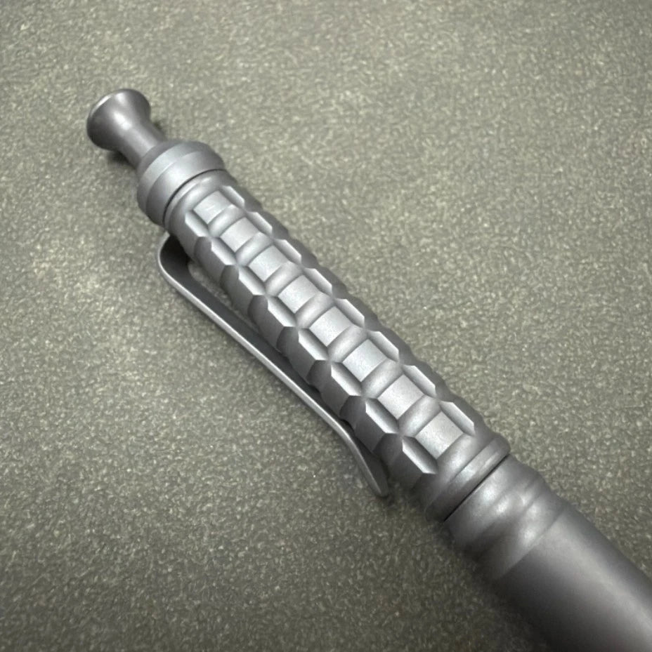Titanium Alloy Pocket Ballpoint Pen Office Stationery Outdoor Record Pen EDC 07FC0E-D4 - KOEEK