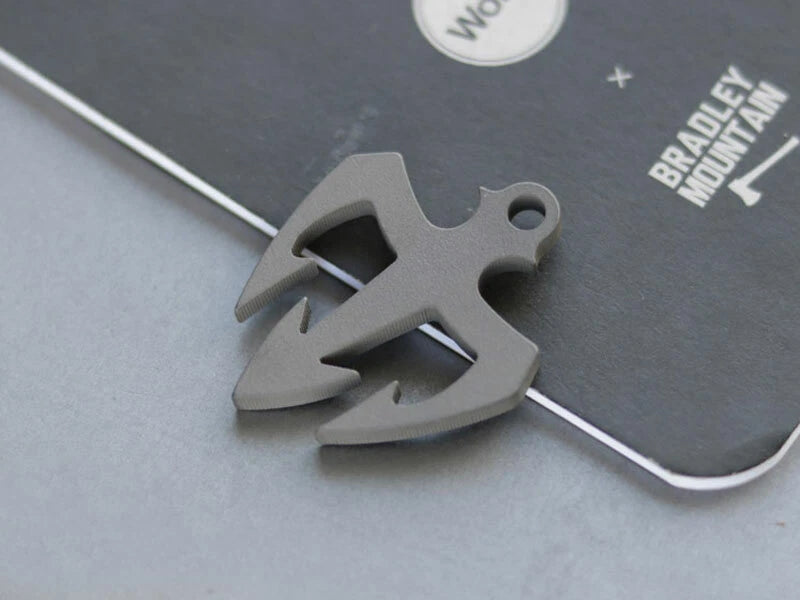 EDC TC4 Titanium Alloy Trident Necklace Keychain Pendant Lanyard Bead DIY Tool EDC - KOEEK