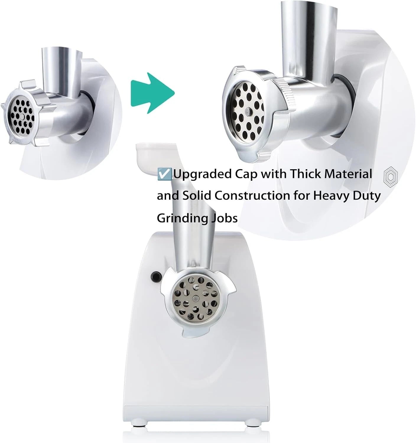 Electric meat grinder and sausage maker Stainless steel cutting blade 07FC0E-D4 - KOEEK