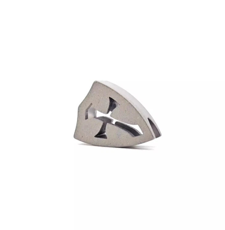 EDC Titanium Alloy Cross Mark Knife Bead Parachute Cord Pendant DIY Accessories 07FC0E-D4 - KOEEK
