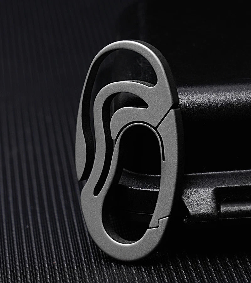 EDC Titanium Creative Waist Hanging Keychain Carabiner Portable Outdoor Buckle 07FC0E-D4 - KOEEK